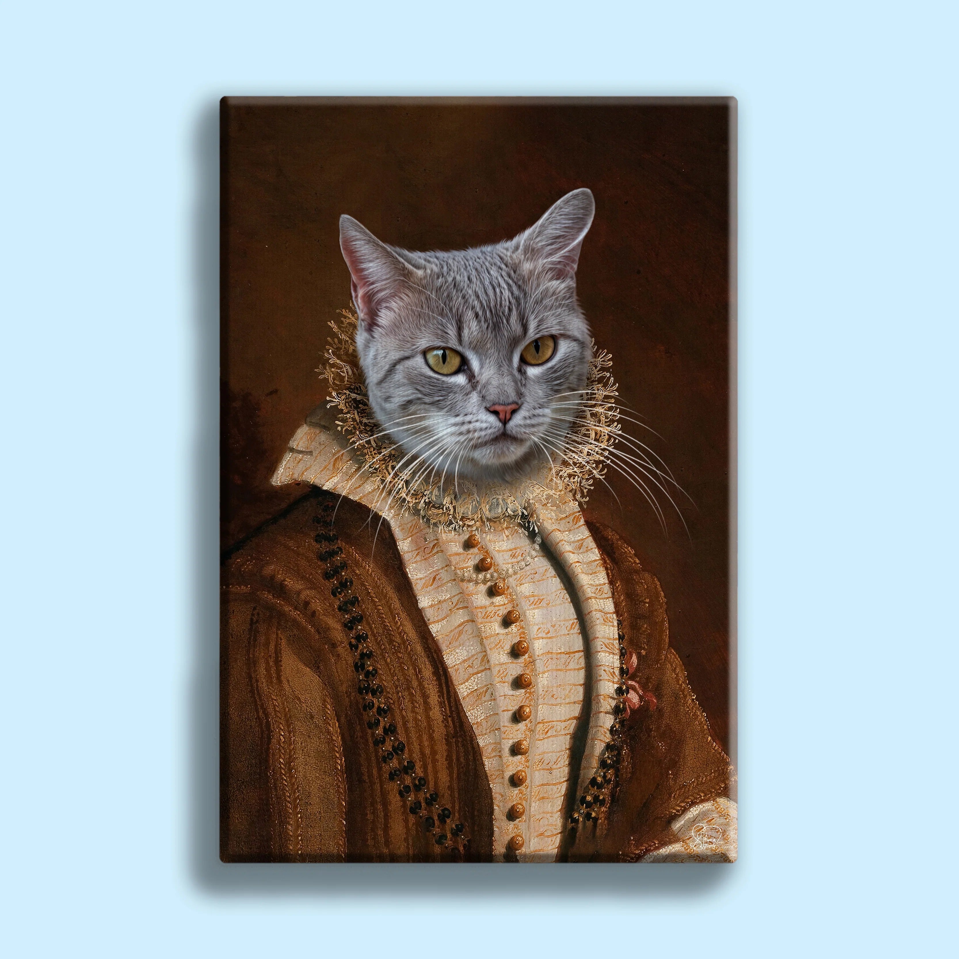 Aristocratic Elegance Pet Portrait – Custom Pet Canvas